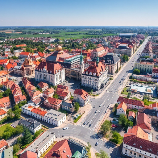 Komárom városkép — napelem telepítés helyszín
