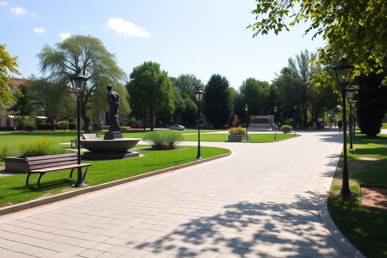 Kossuth Lajos utca park — szabadidős helyszín, Kapuvár