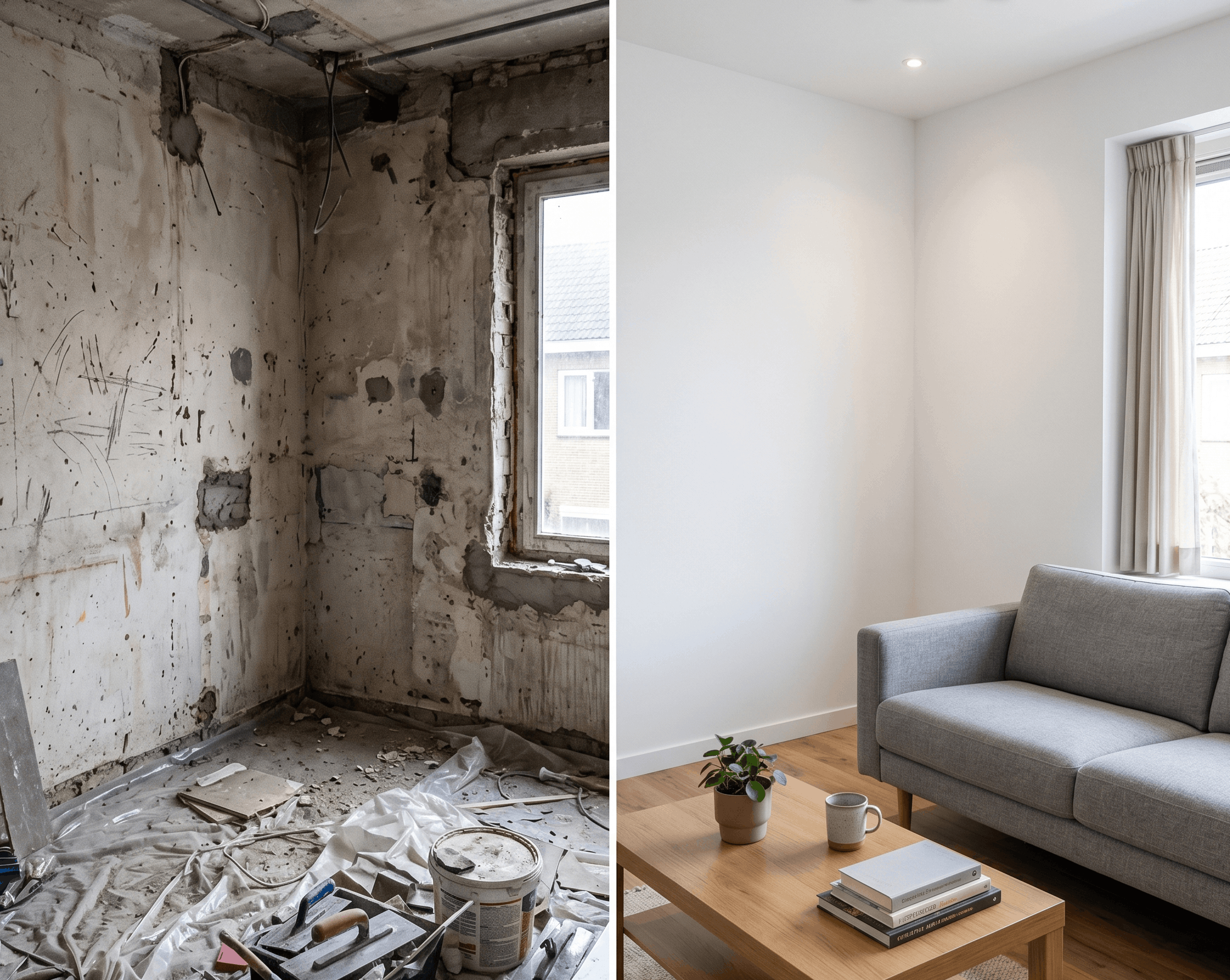 Hal en trap renovatiestuc
