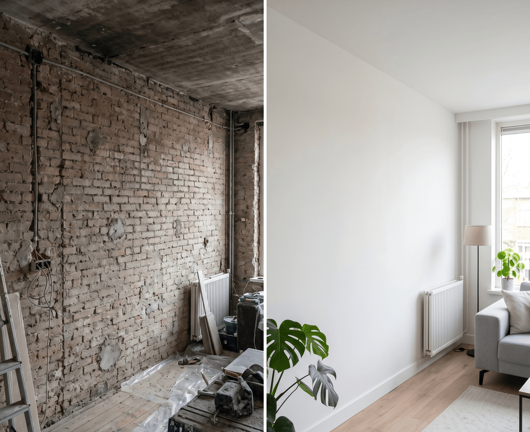 Slaapkamer nieuwbouw afwerking