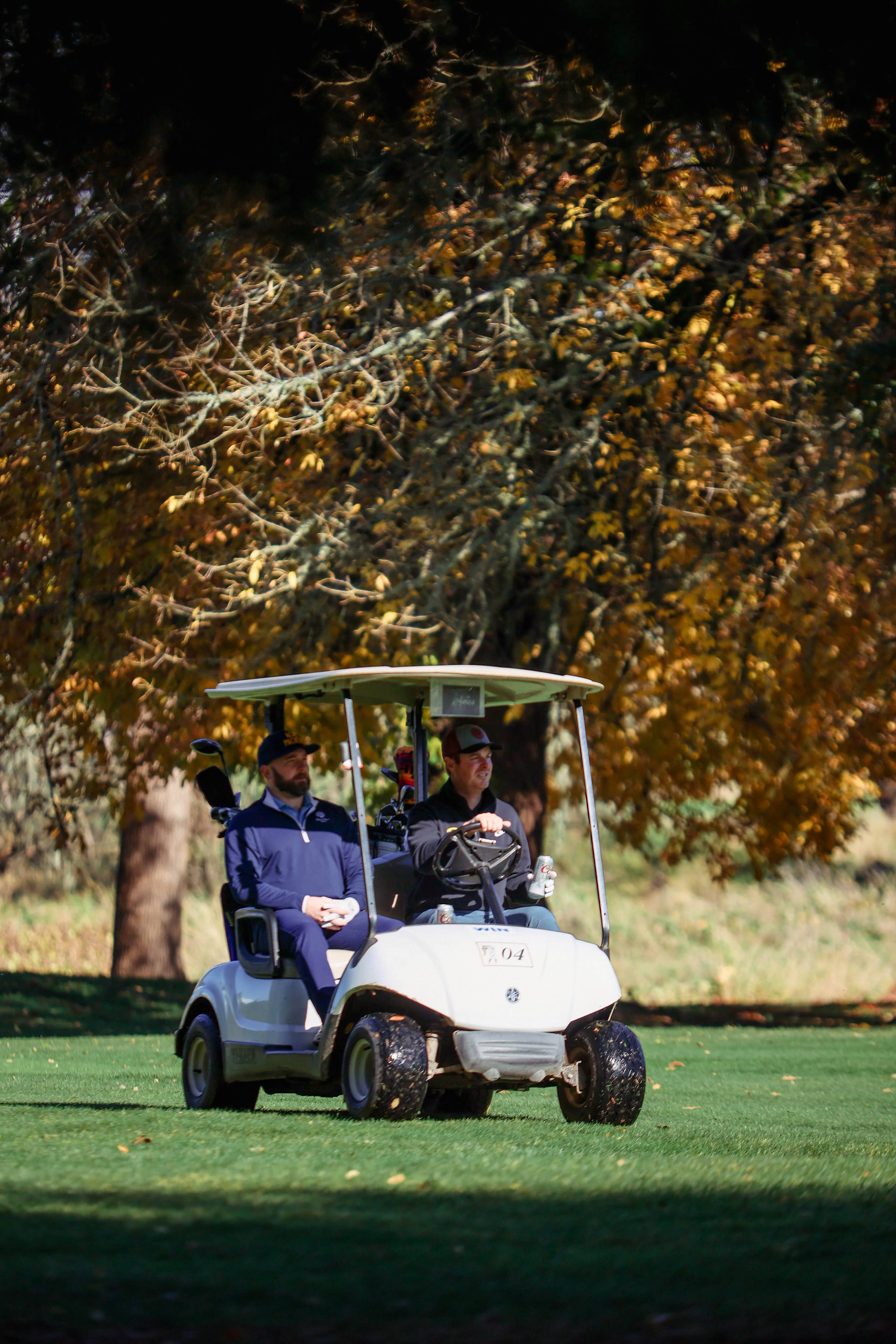 Golf cart on course