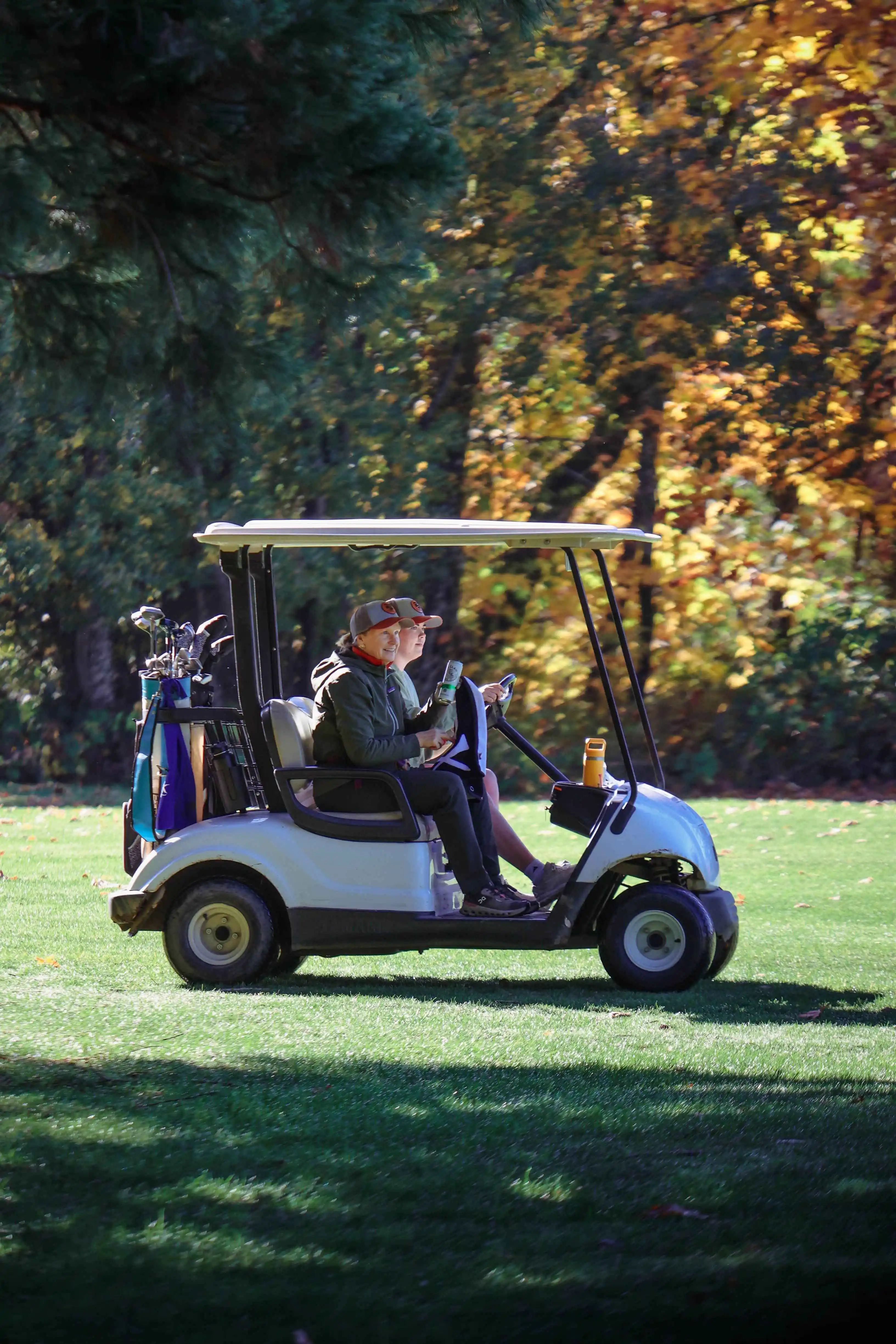 Golf cart on course