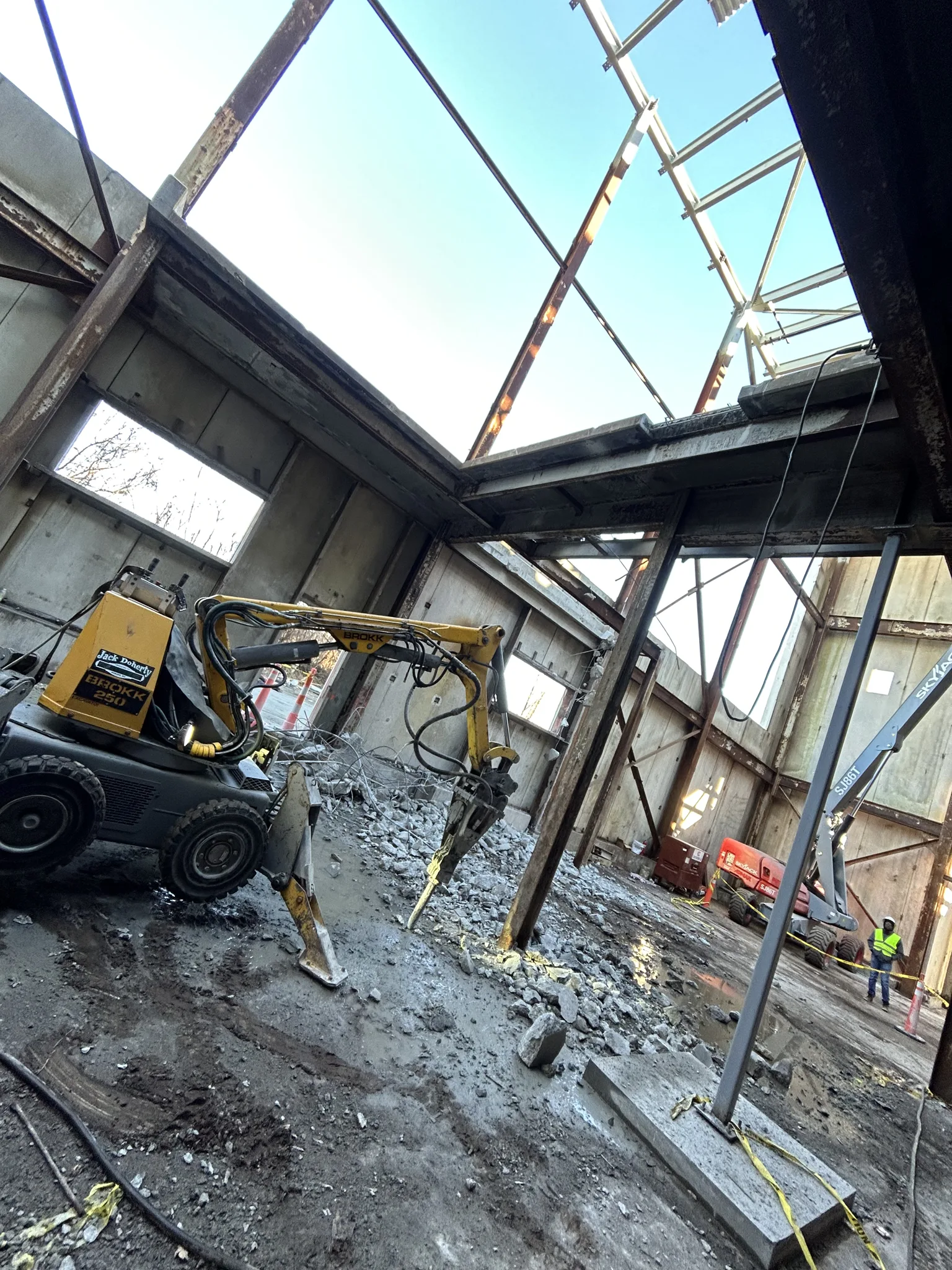 Jack Doherty Contracting crew on a concrete cutting job site