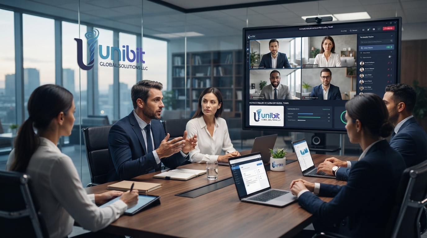 Equipo UNIBIT cerrando una reunión de admisión corporativa en línea