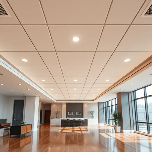 Completed custom ceiling with recessed lighting, sleek drywall, polished floors, and modern decor in Port St. Lucie FL