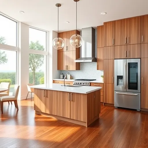 Beautifully remodeled Wellington kitchen features sleek quartz countertops, stainless steel appliances, and custom cabinetry.