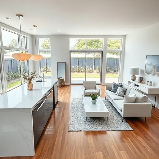 Home remodeling in Lakewood Park FL showcasing modern design with open layout, sleek furniture, and elegant decor.