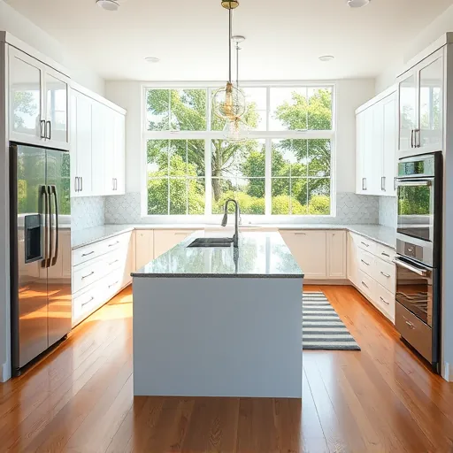 Modern remodeled kitchen in Jupiter FL with sleek cabinetry, stainless steel appliances, and natural light.
