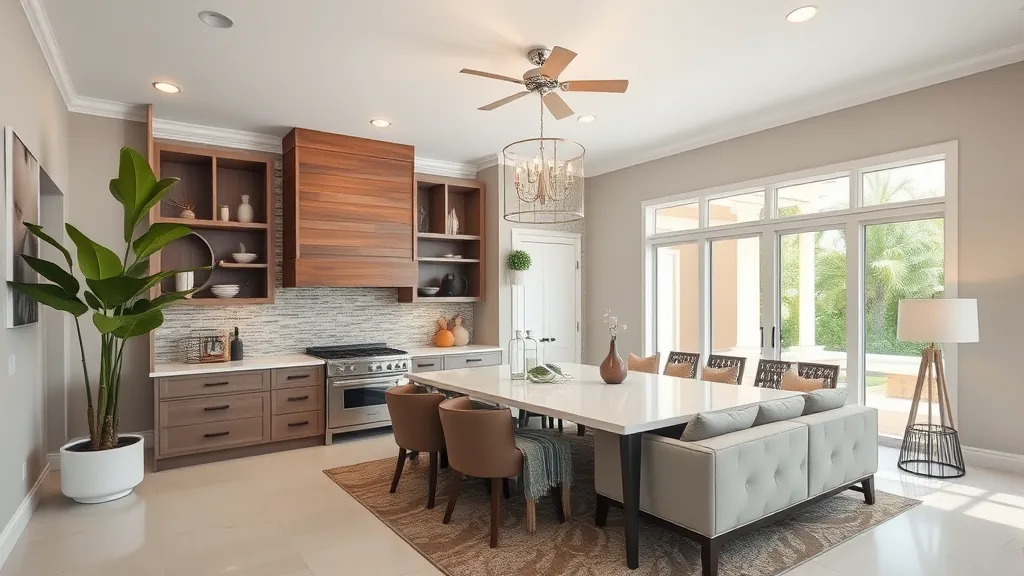 Home Remodeling in St. Lucie Village, FL showcasing modern kitchen design and renovated living space.