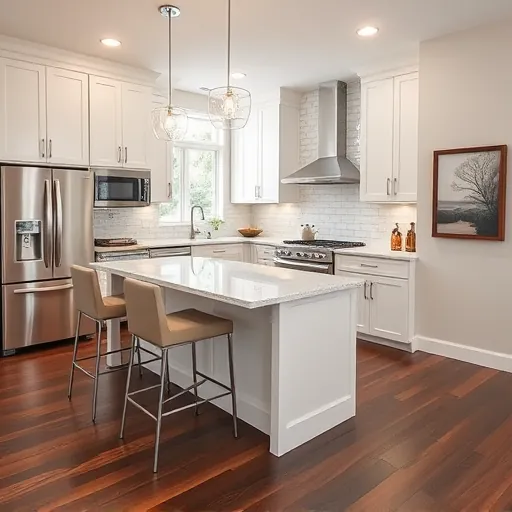 Modern kitchen remodel in Jensen Beach with sleek cabinetry, quartz countertops, and bright natural light. Elegant design elements.