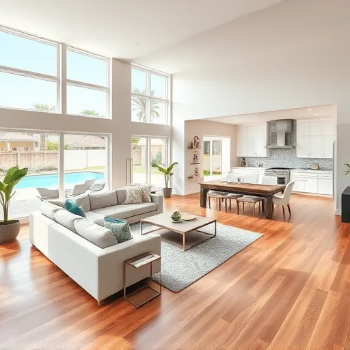 Completed home remodeling project showcasing modern interior design in Port St. Lucie Florida without any people.