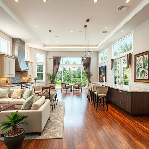 Elegant open-concept living area in St. Lucie Village featuring modern design, natural light, and polished details.