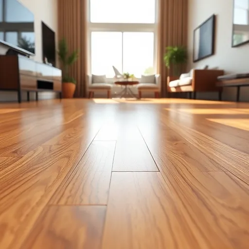 Pristine hardwood flooring installation in Port St. Lucie FL with warm tones, detailed grain, natural sunlight, and modern decor