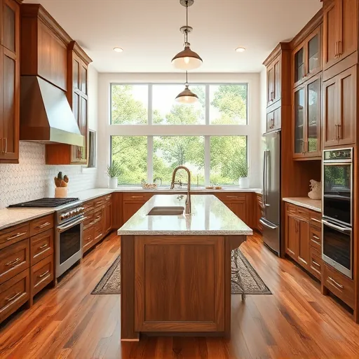 Remodeled kitchen in Treasure Coast FL with granite countertops, stainless appliances, custom cabinets, and natural light.