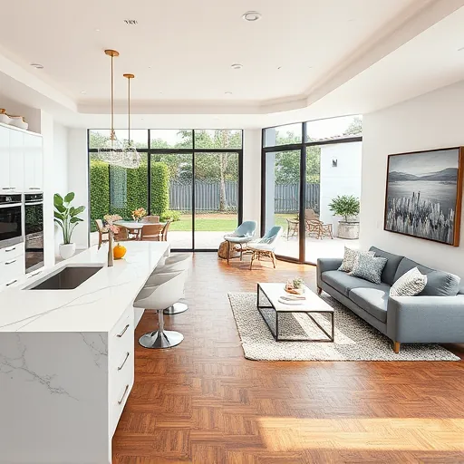 Modern open-concept living space in Manalapan FL featuring a stylish kitchen and elegant living area with natural light.