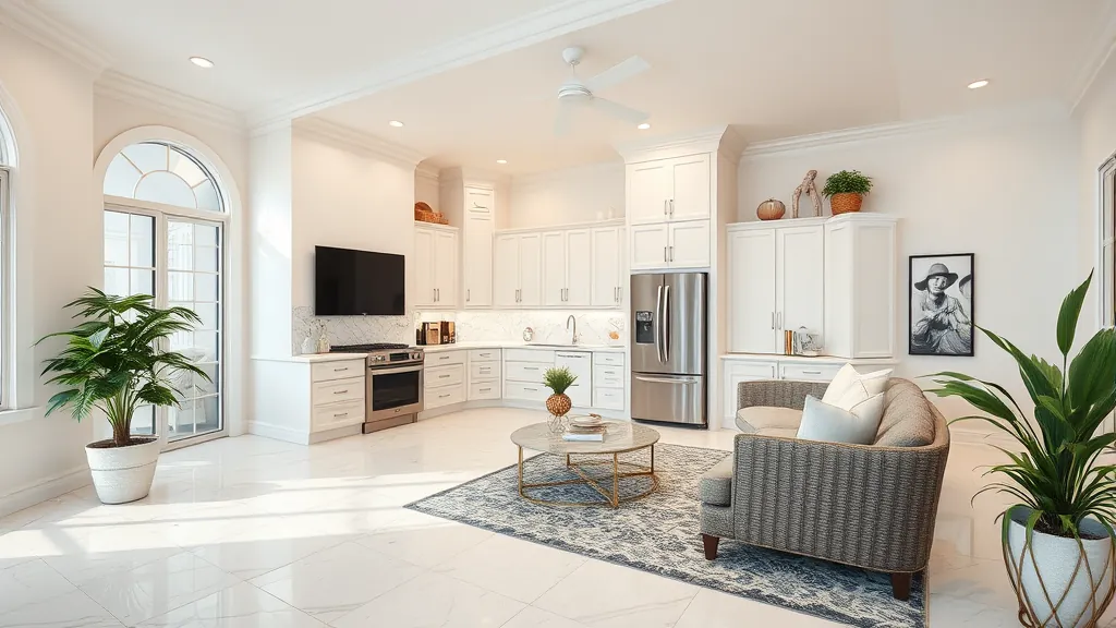 Home Remodeling in Fort Pierce, FL with modern design elements and renovation tools.