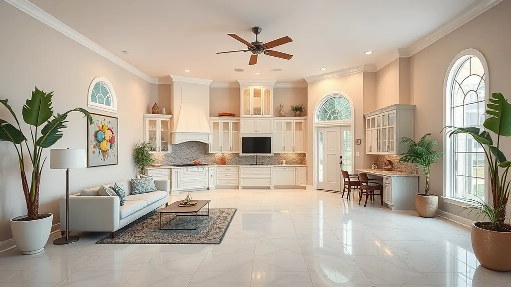 Home Remodeling in Indiantown, FL showcasing before and after photos of a modern kitchen upgrade.