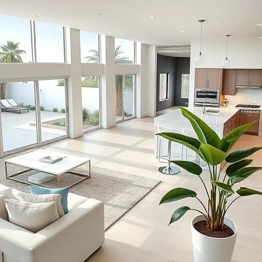 Completed home remodel in Juno Beach, FL, with modern decor, coastal accents, and a seamless indoor-outdoor flow.