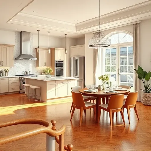 Completed home remodeling in Riviera Beach, FL features open-concept design, modern kitchen, and elegant dining area.