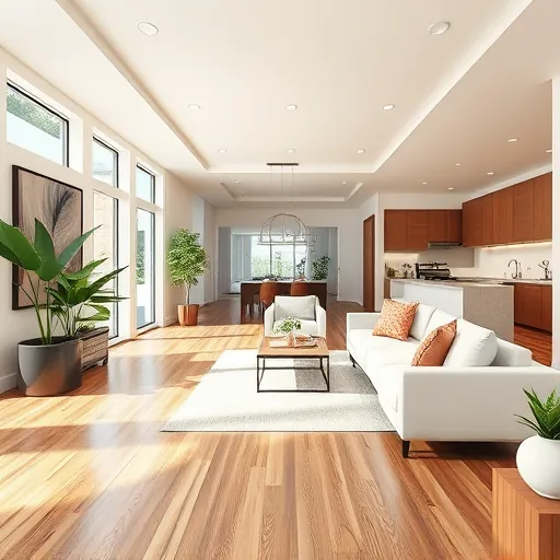 Renovated living room in Hypoluxo, FL featuring modern furniture, large windows, and stylish decor elements.