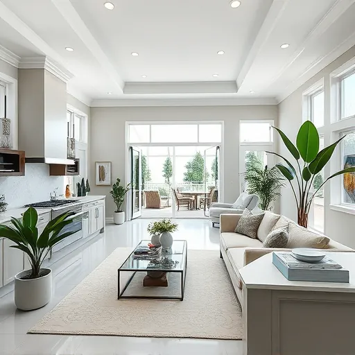 Completed home remodeling in Hobe Sound FL featuring an open-concept living area, modern kitchen, and elegant décor.