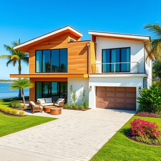 Completed home renovation in Sewall's Point, FL, showcasing a coastal residence with modern design and lush landscaping.