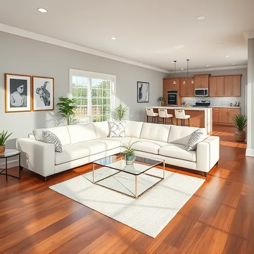 Spacious, elegantly designed living room in Indian River Shores featuring contemporary furniture and natural light.
