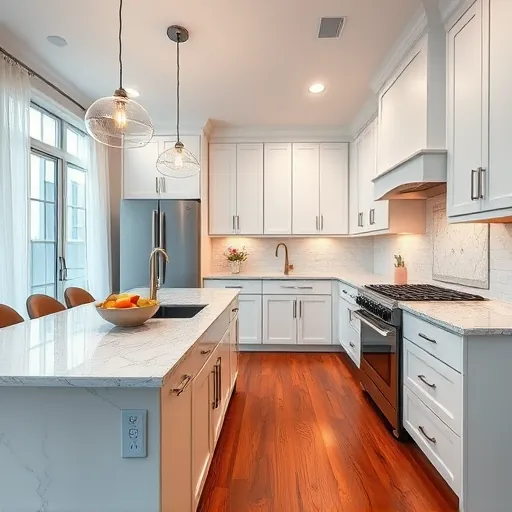 Stunning remodeled kitchen in River Park FL with granite countertops, stainless steel appliances, and custom cabinetry.