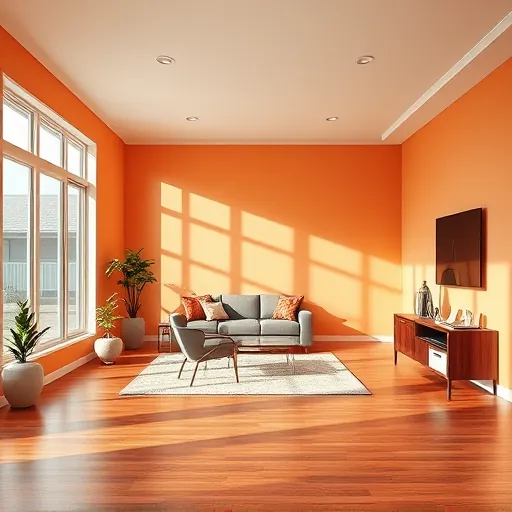 Bright modern living room in Port St. Lucie with flawless painted walls, hardwood floors, natural sunlight, and stylish decor