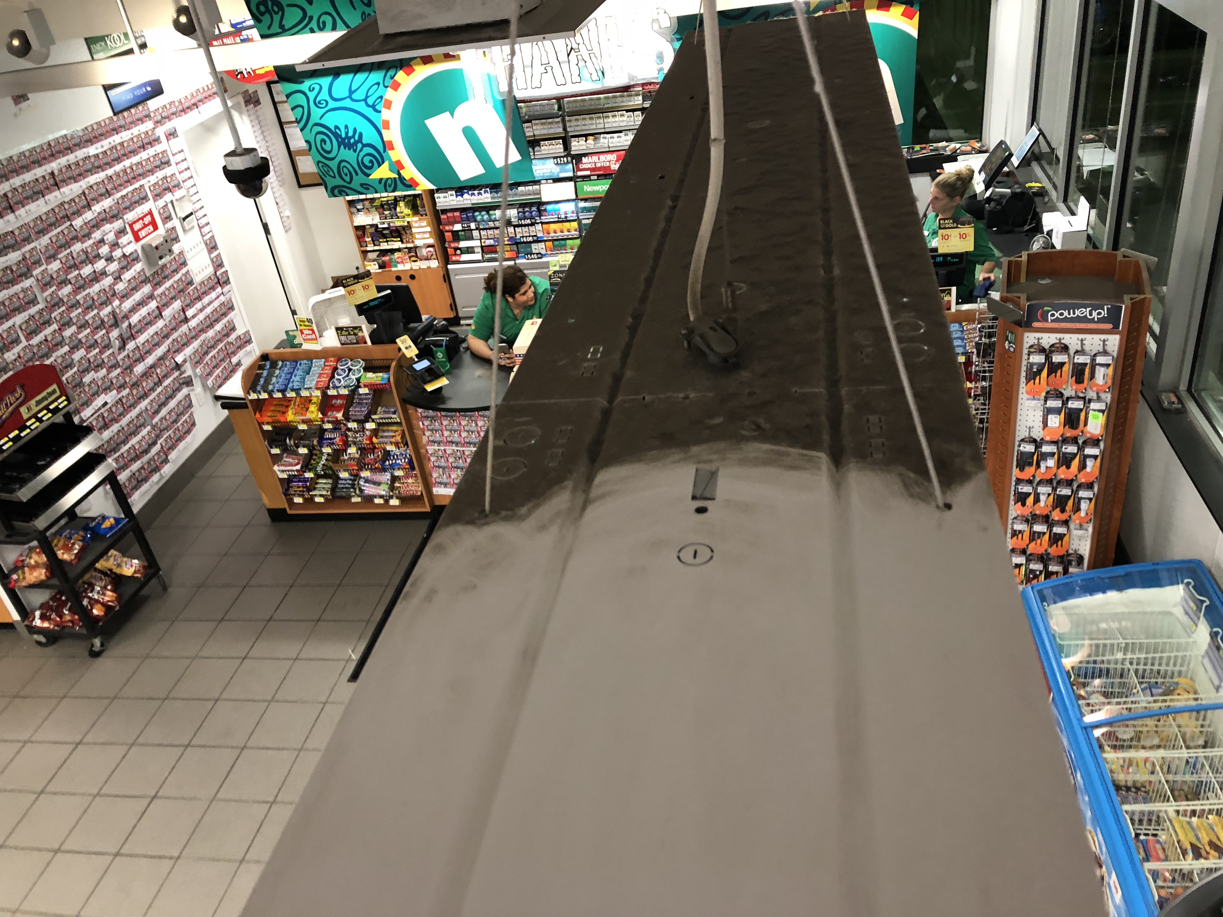 High ceiling pipe cleaning