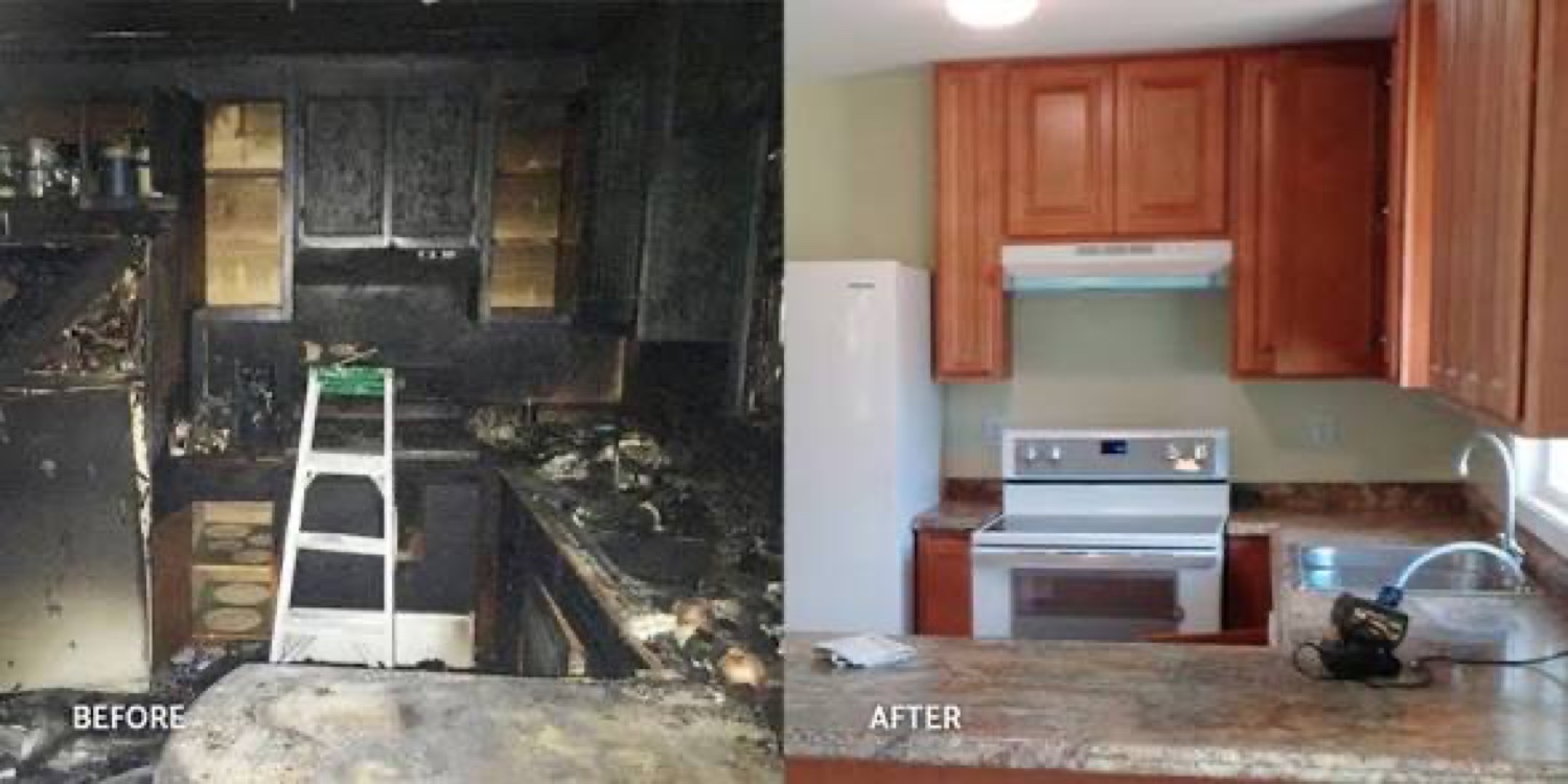Before and after restoration job (before/after composite)