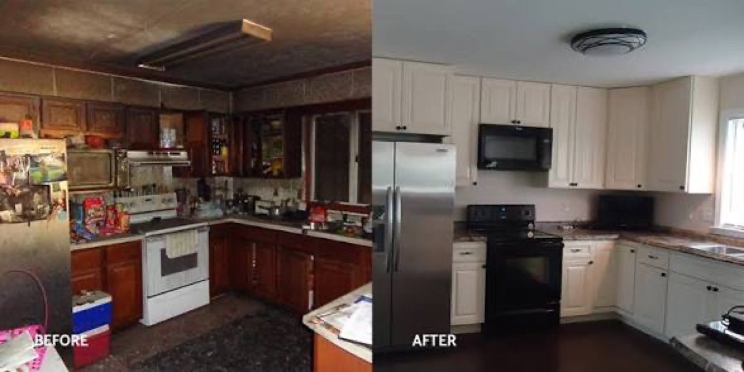 Before and after restoration job (before/after composite)