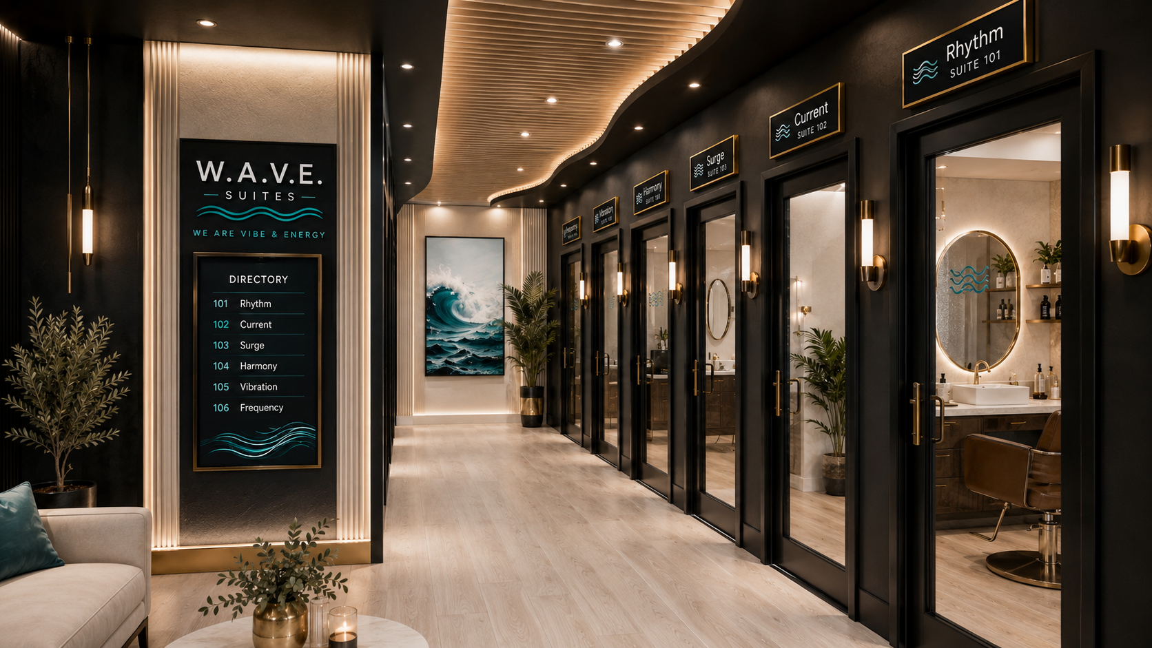 W.A.V.E. Suites luxury corridor