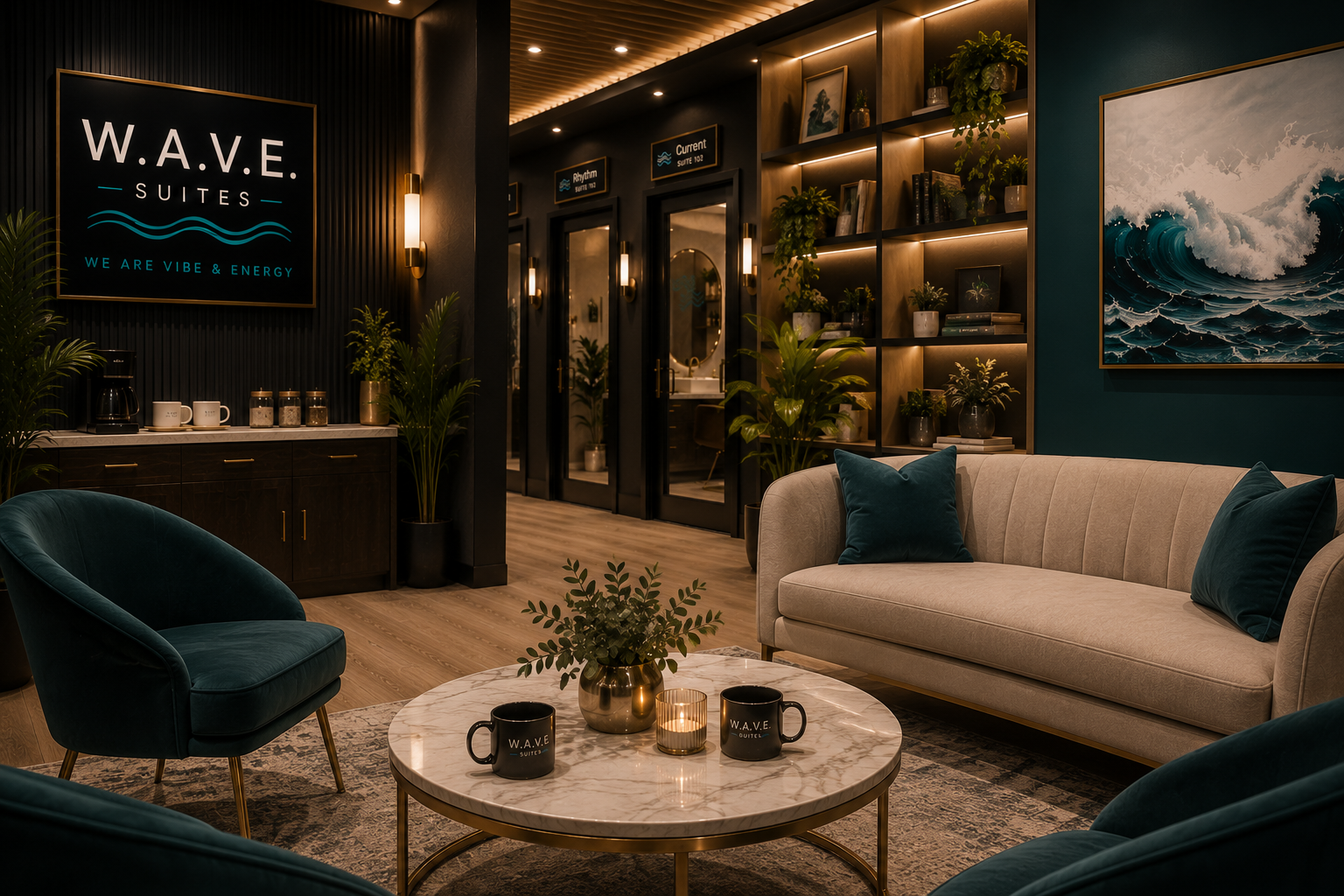 W.A.V.E. Suites shared community lounge