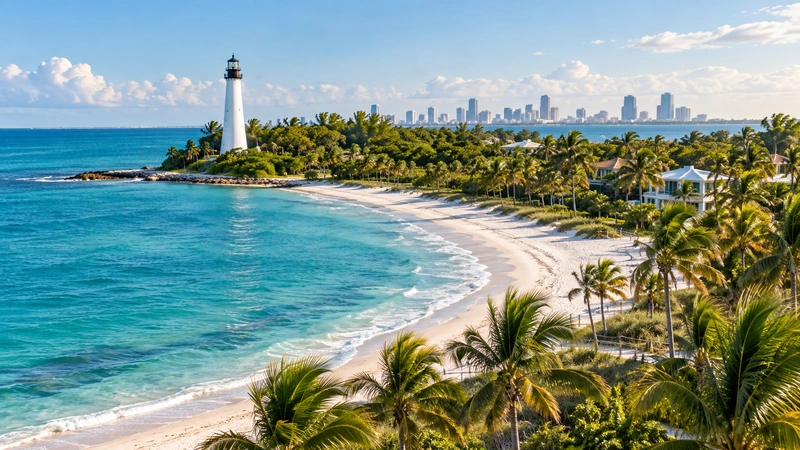 Key Biscayne neighbourhood in Miami