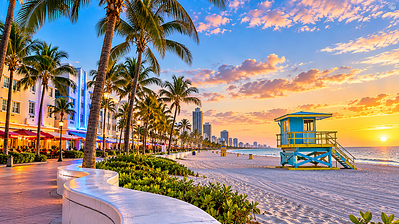 South Beach neighbourhood in Miami