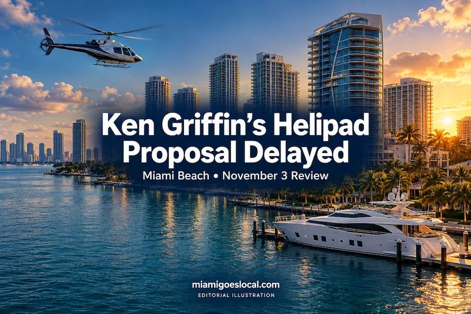 Ken Griffin’s Miami Beach Helipad Proposal Delayed Until November 3