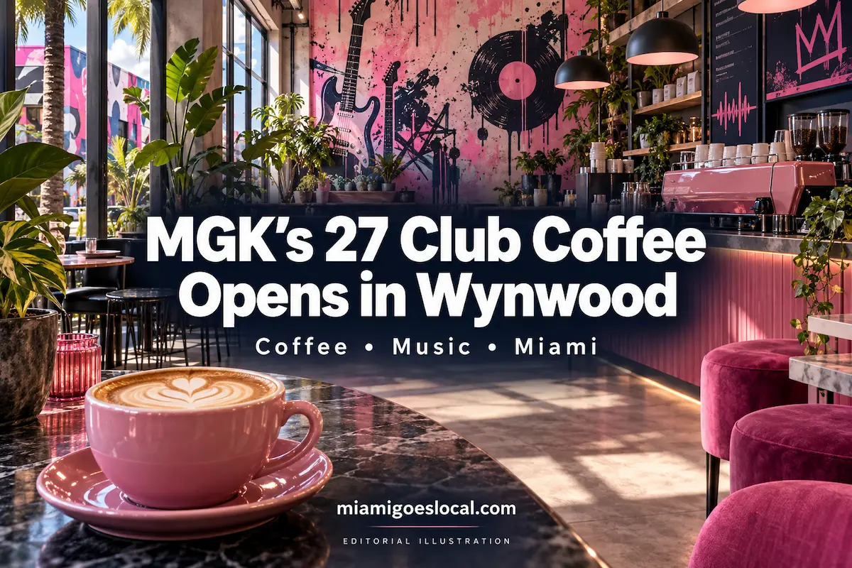 Machine Gun Kelly Opens 27 Club Coffee in Wynwood With Pete Davidson