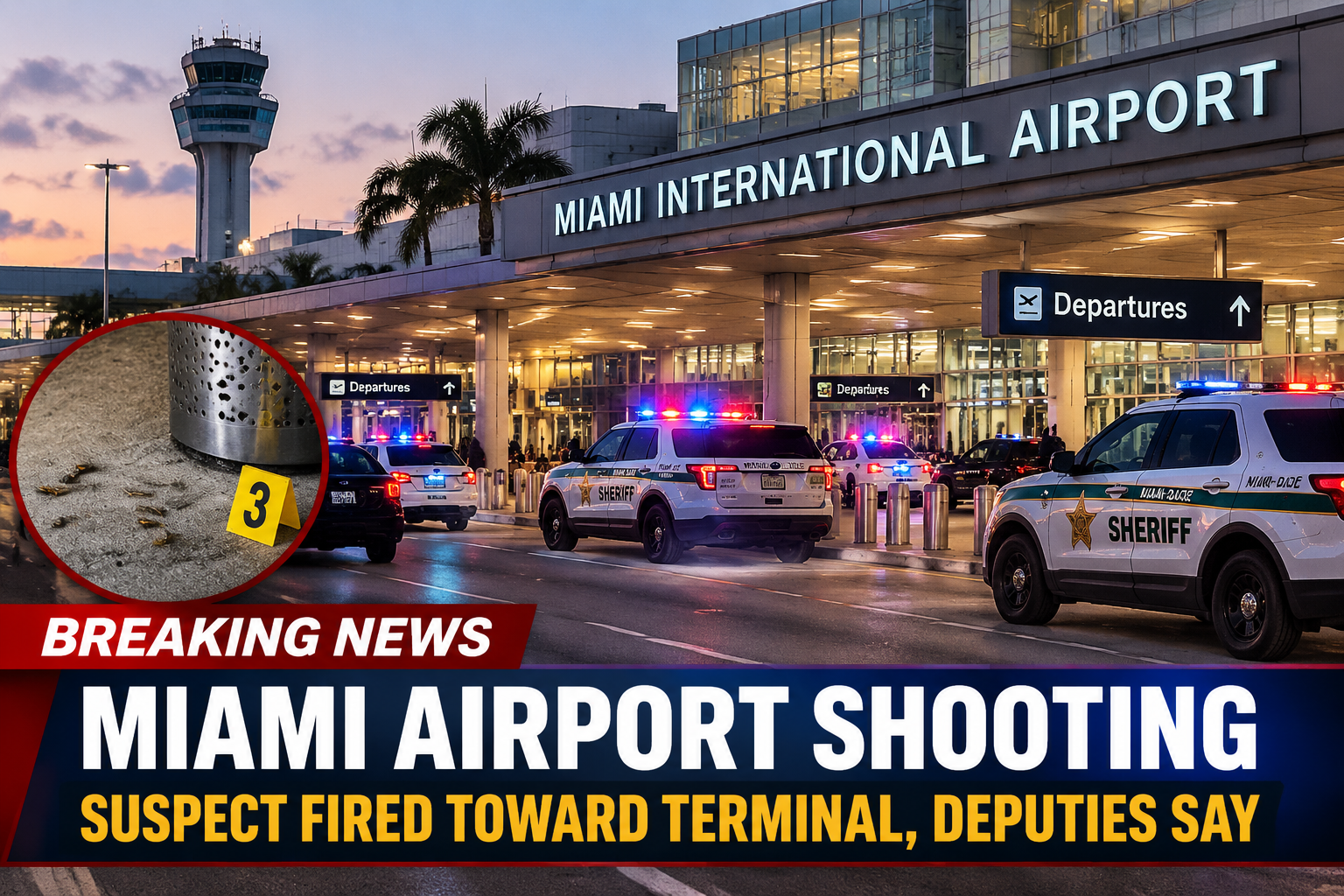 Miami Airport Shooting Suspect Fired Toward Terminal, Deputies Say