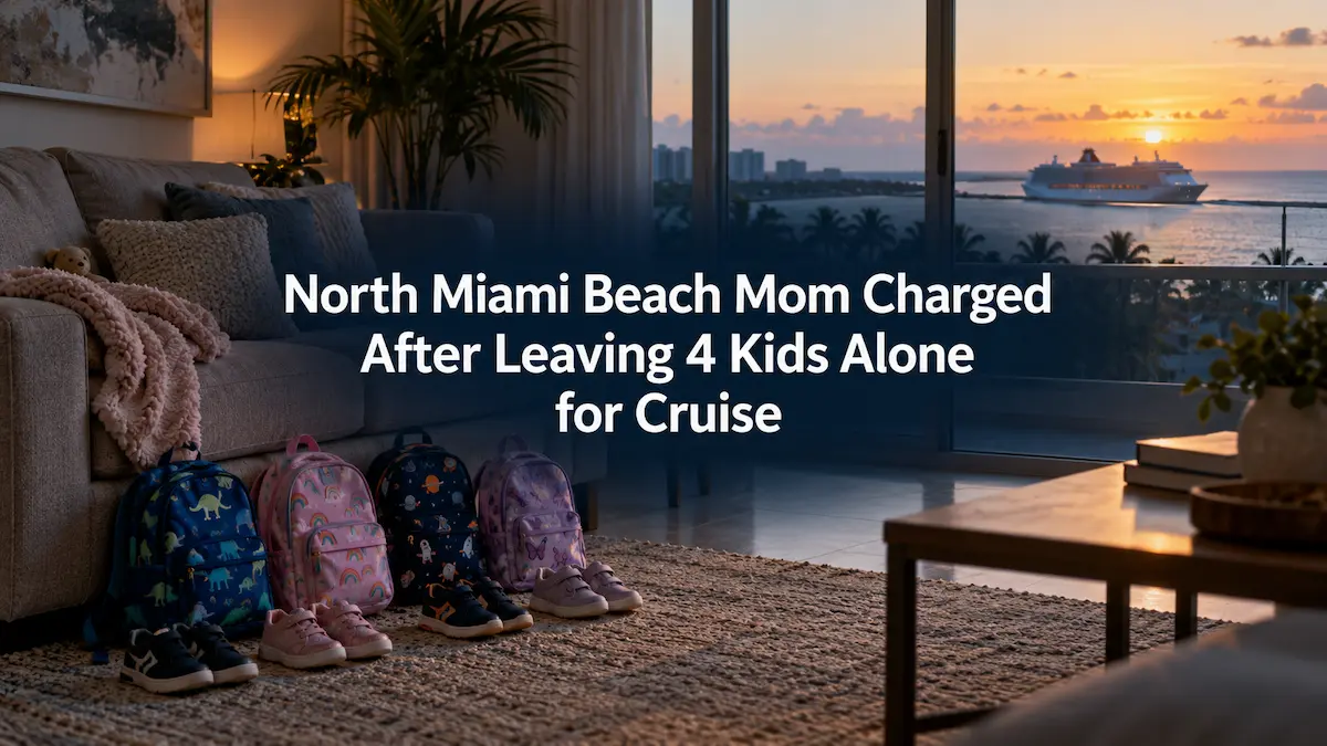 North Miami Beach Mom Charged After Leaving 4 Kids Alone for Cruise