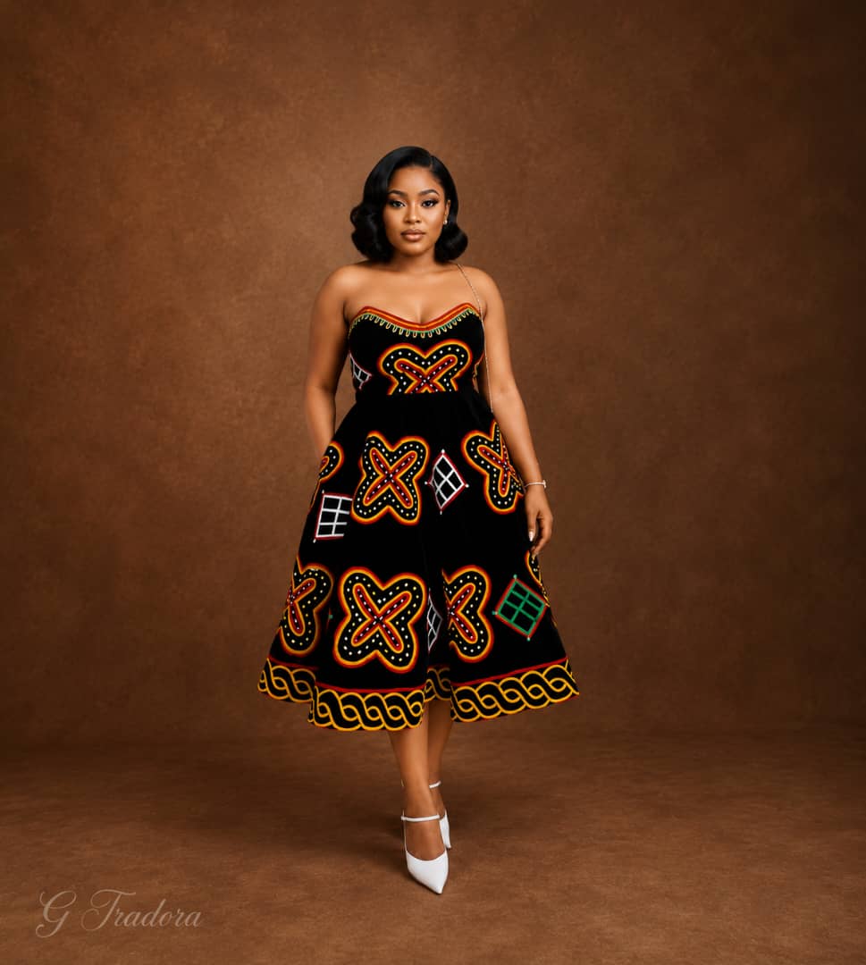 The Royal Grassfields Luxury Toghu Gala Dress
