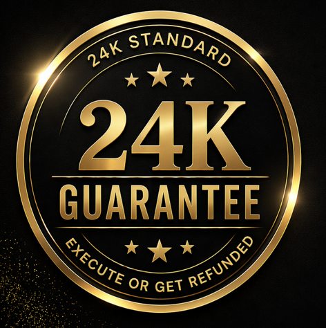 24K Standard Guarantee - Execute or Get Refunded