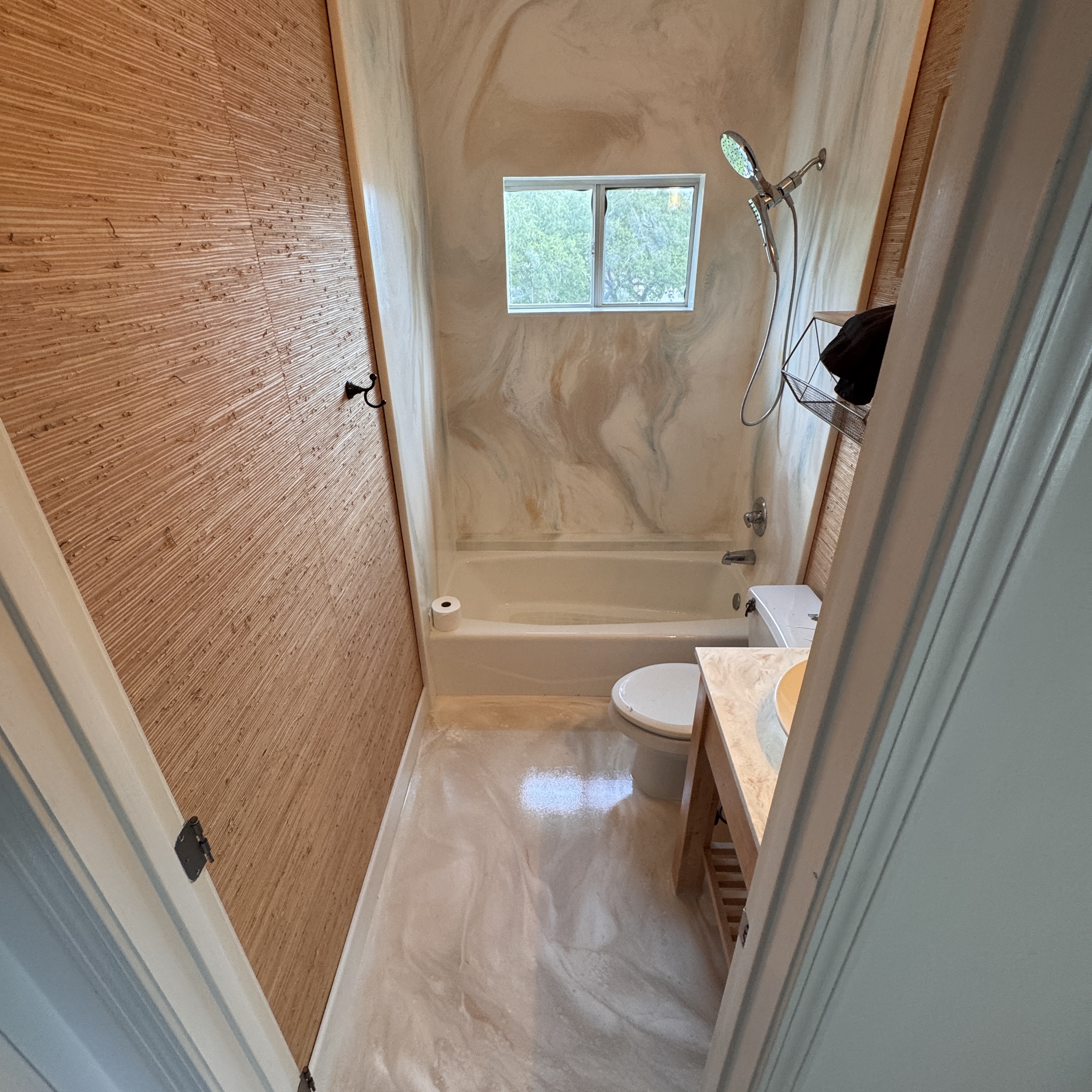 Epoxy shower surround