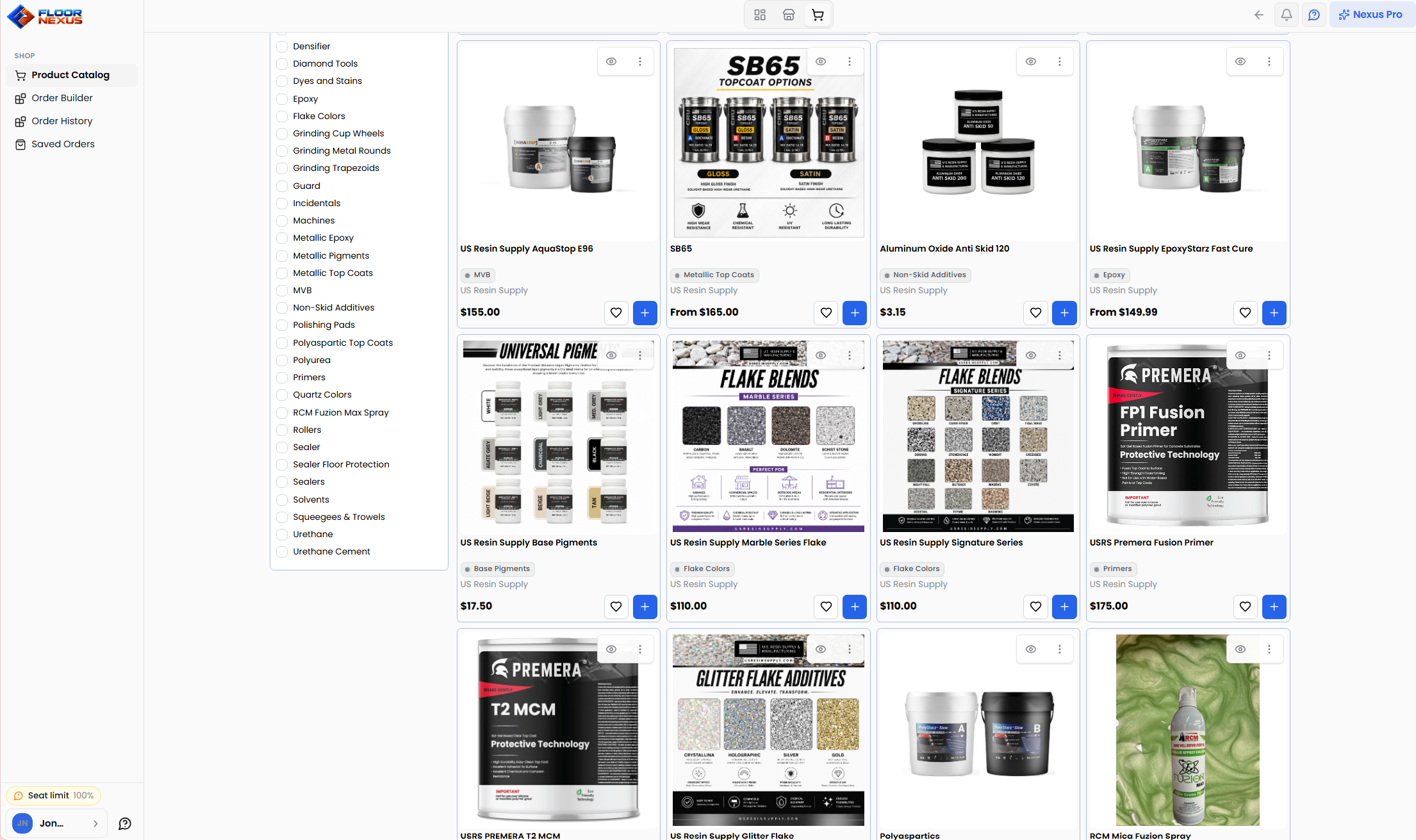 Floor Nexus products and ordering