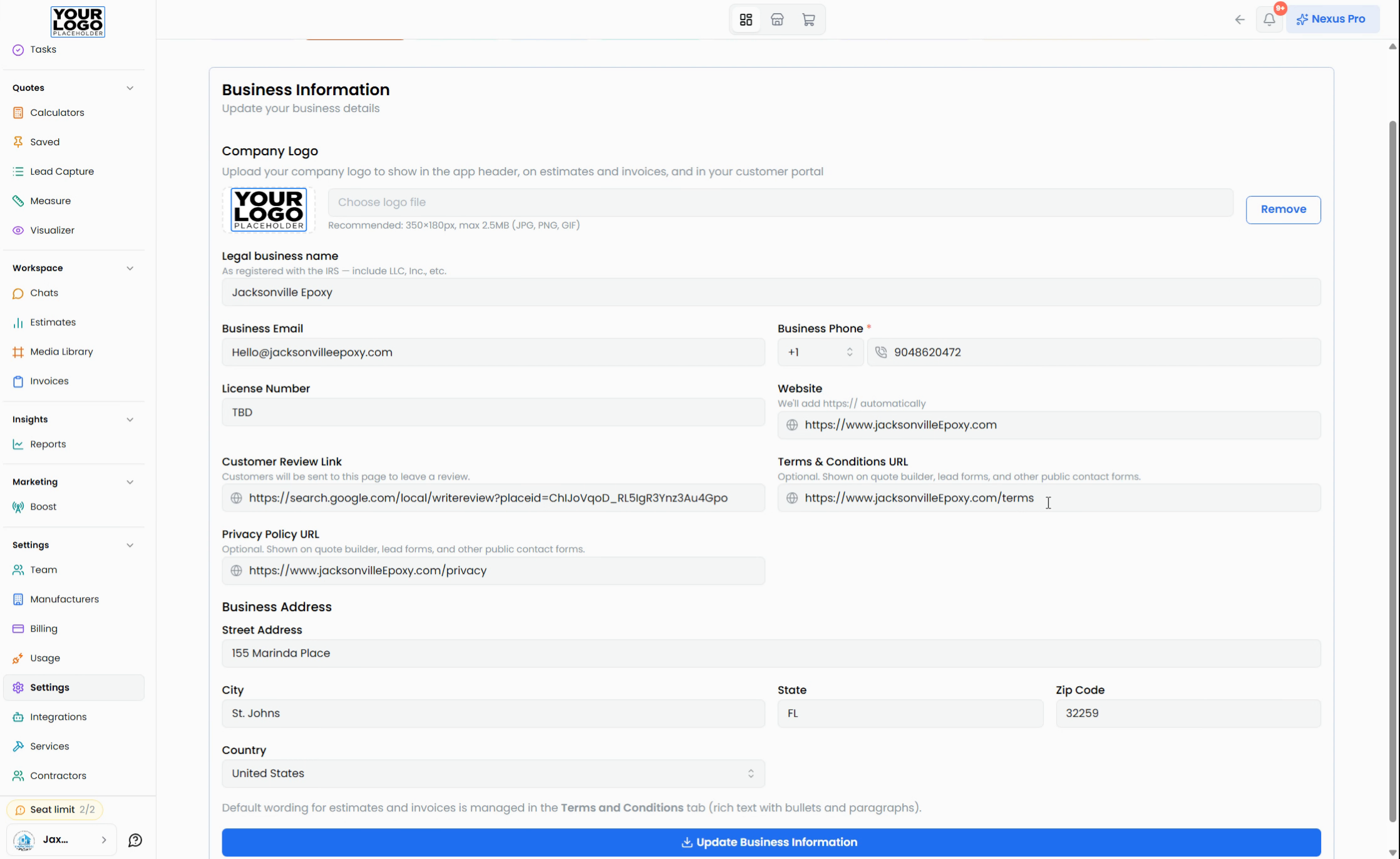 Step 3: Configure Lead Capture Form — Floor Nexus walkthrough