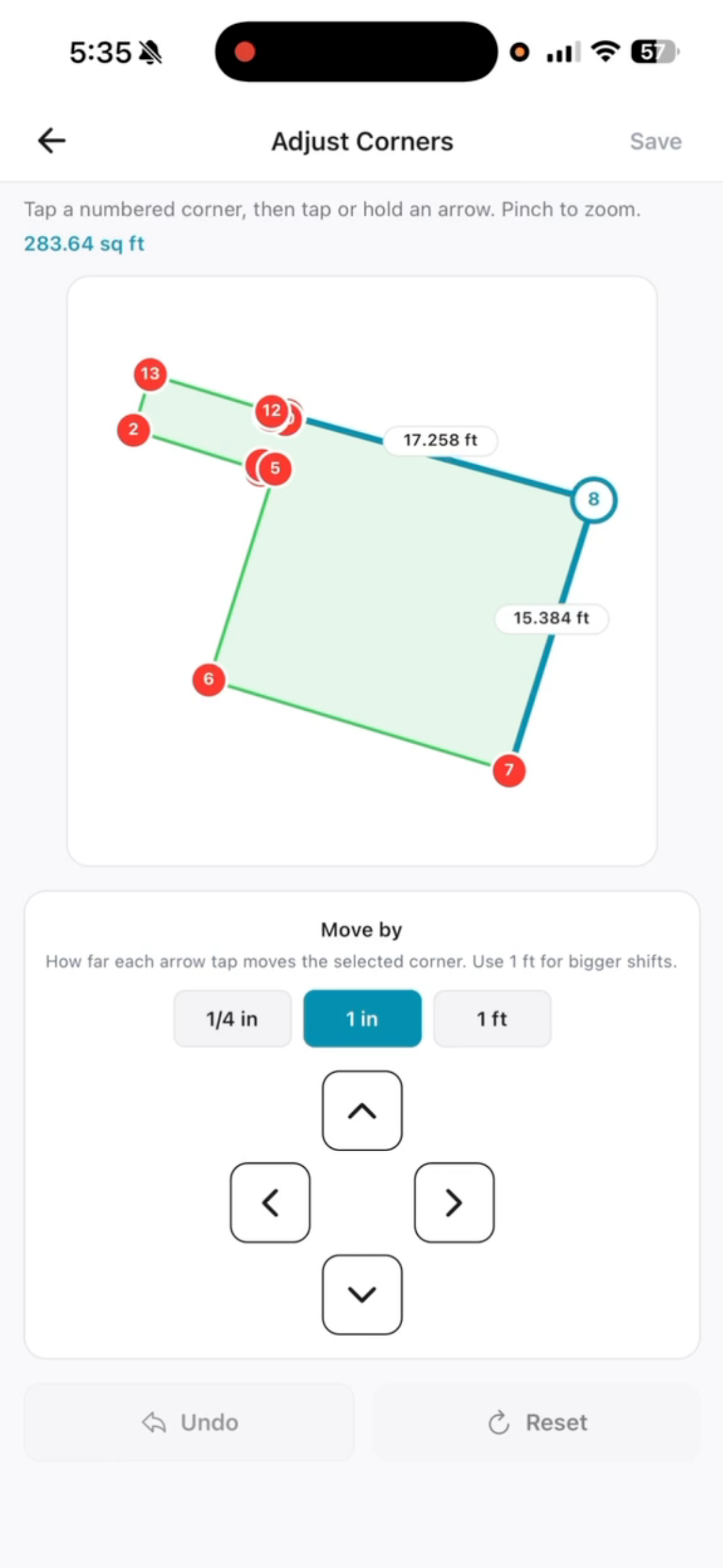 Screenshot for step 5: Precise Point Adjustment Options