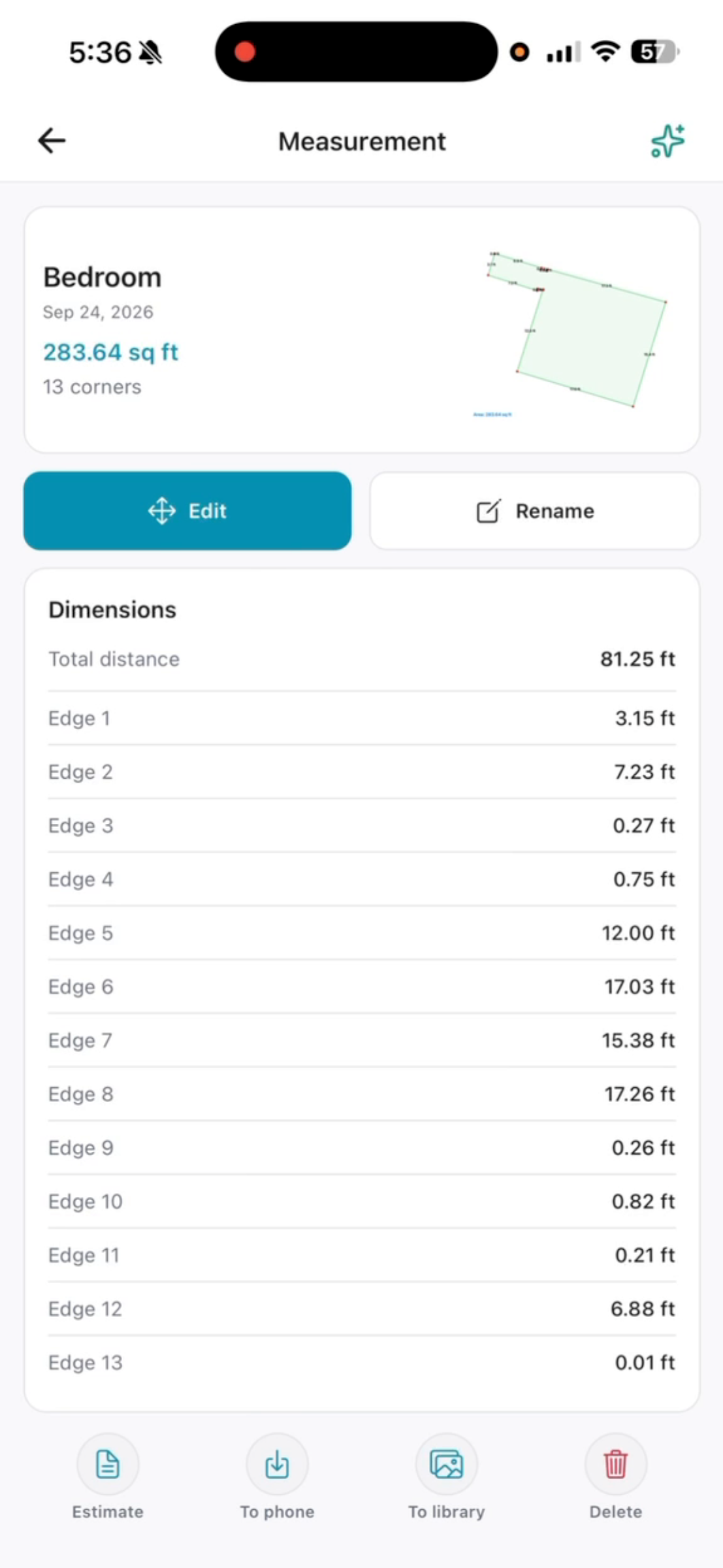Screenshot for step 6: Estimate Creation And File Management