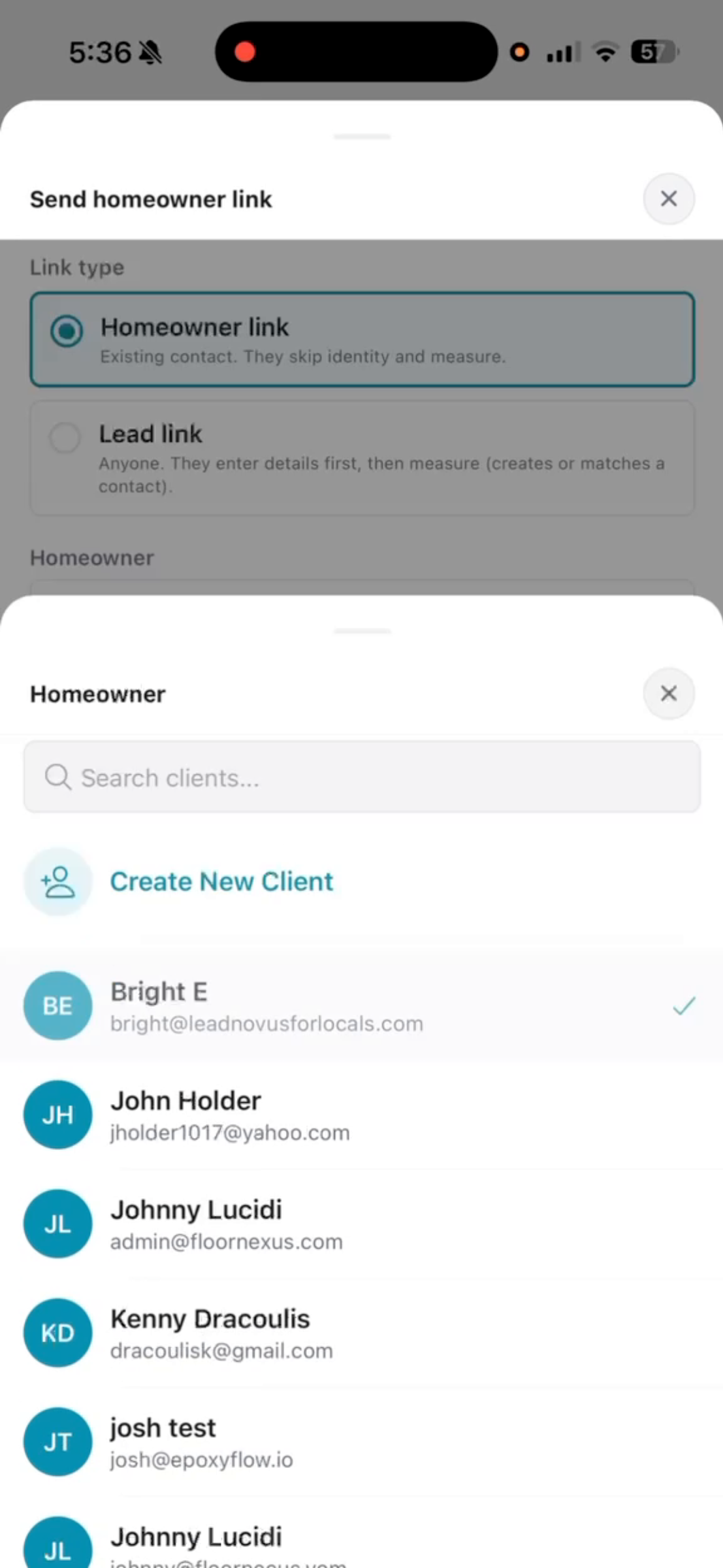 Screenshot for step 9: Client Messaging System Usage