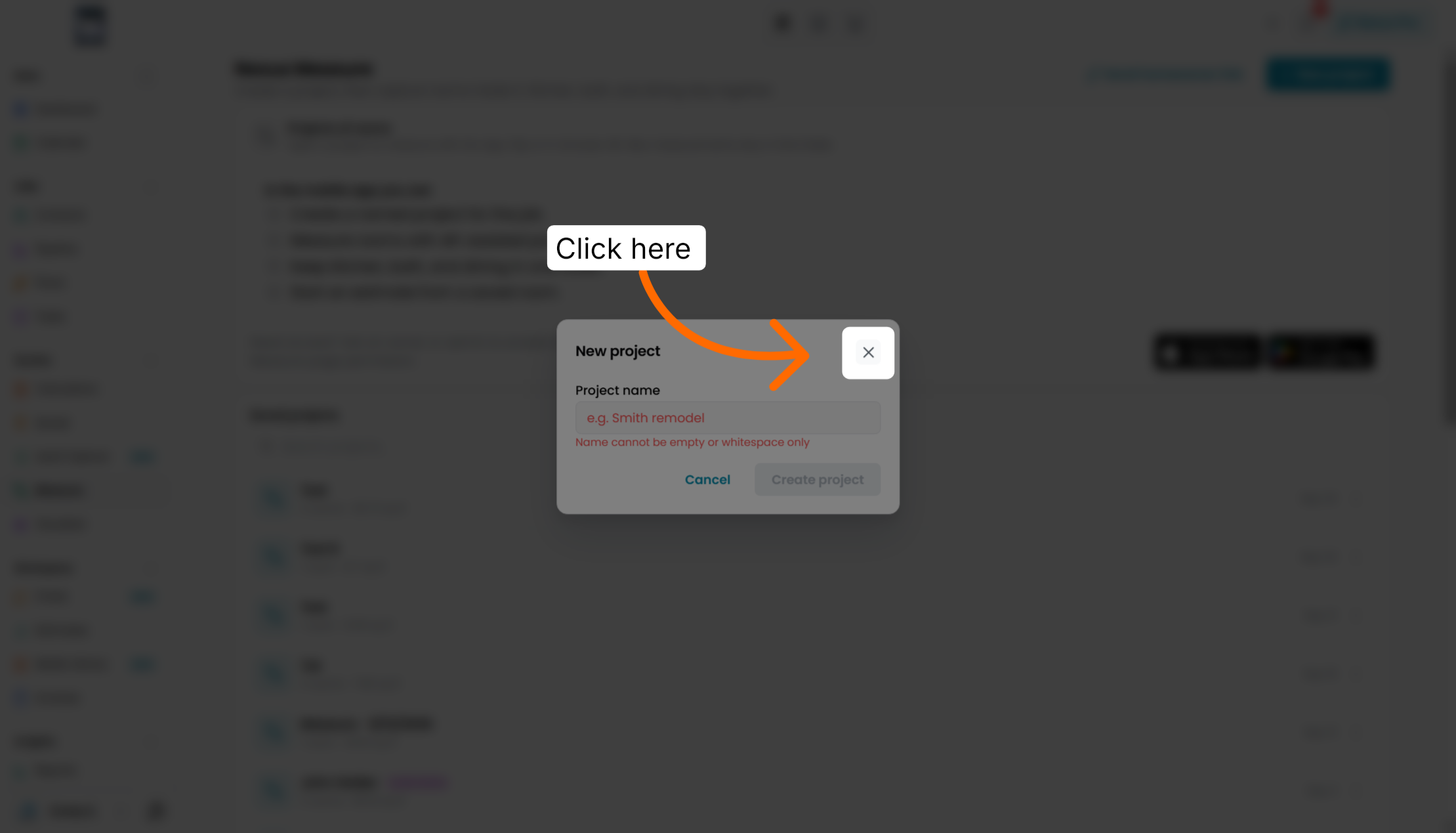 Screenshot for step 3: Name Your Project