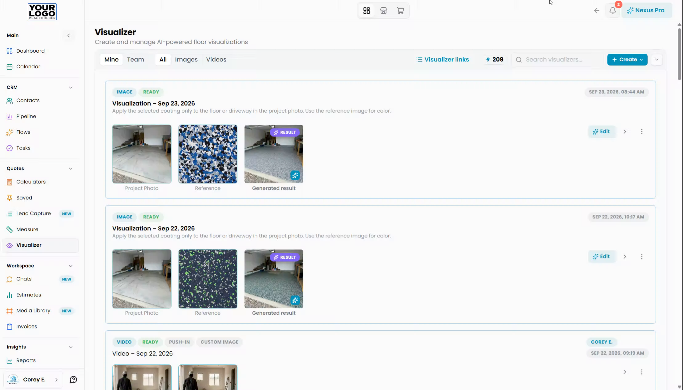 Screenshot for step 1: Overview of Visualizer Usage